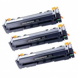 Toner équivalent à HP 201A Pack de 3 Noir