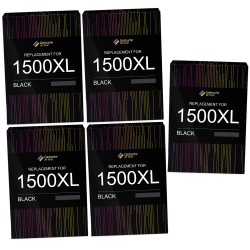 Cartouche d'encre équivalent à Canon PGI1500XLBK Pack de 5 Noir