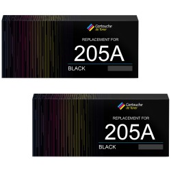 Toner équivalent à HP 205A Pack de 2 Noir