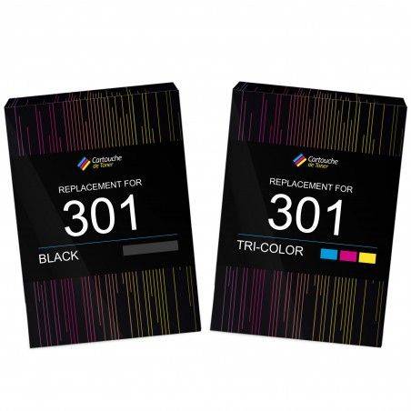 Pack de 2 HP 301 cartouches d'encre compatibles