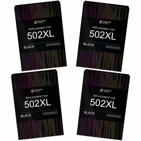 Pack de 4 encres C13T02W14010 502XL compatibles Epson